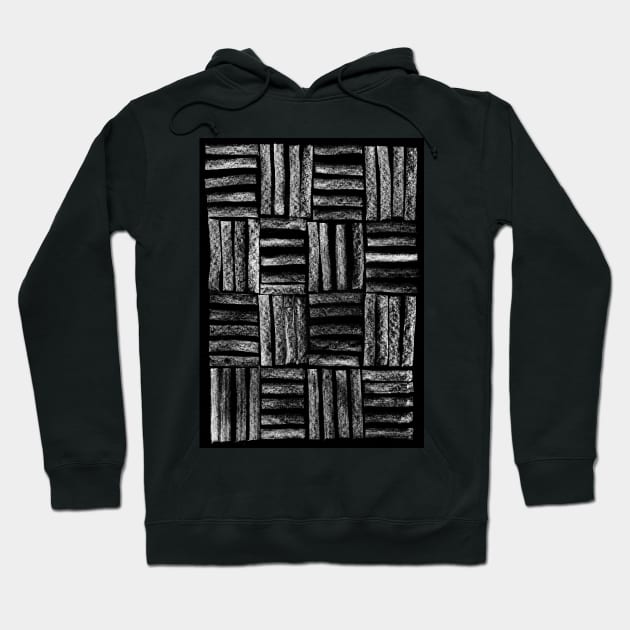 White and Black Minimal Lines - Abstract Charcoal Drawing Hoodie by GenAumonier